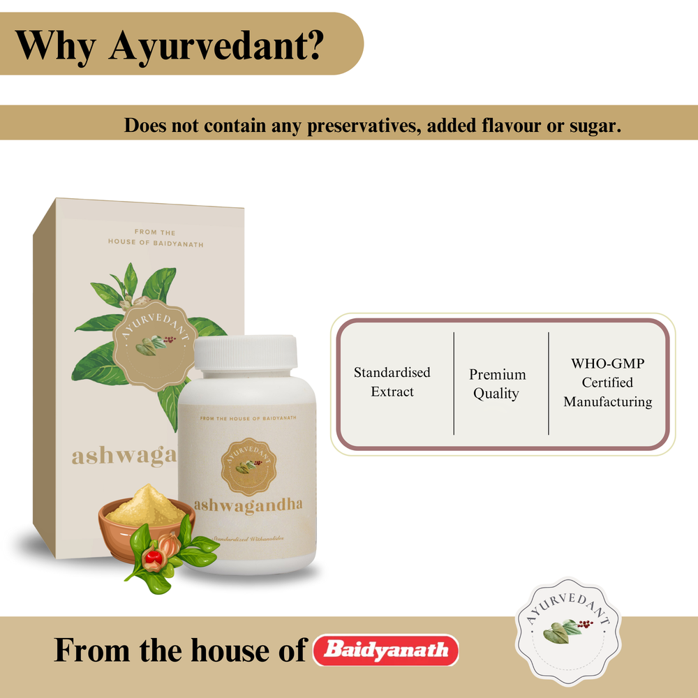 Ashwagandha Tablets – Stress Relief & Muscle Strength Support