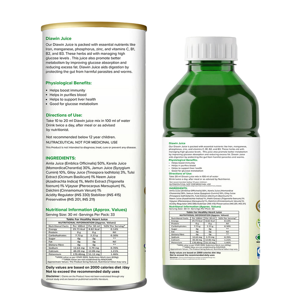 Diawin Juice – Jamun & Karela  Herbs for Blood Sugar Support