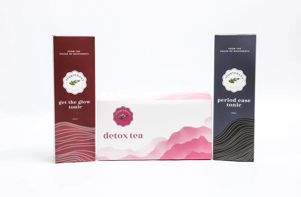 Women Wellness Combo (Glow Tonic + Detox Tea + Period Ease Elixir)